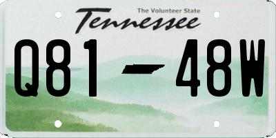 TN license plate Q8148W