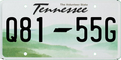 TN license plate Q8155G