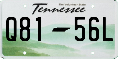 TN license plate Q8156L