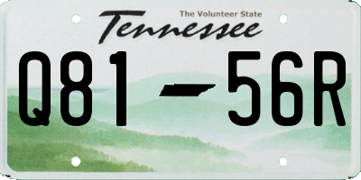 TN license plate Q8156R