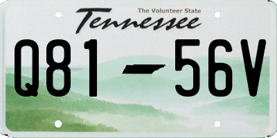 TN license plate Q8156V