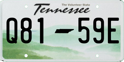 TN license plate Q8159E