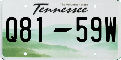 TN license plate Q8159W