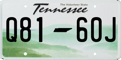 TN license plate Q8160J