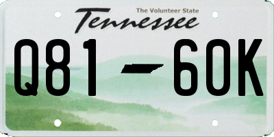 TN license plate Q8160K
