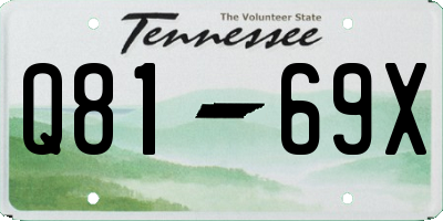 TN license plate Q8169X