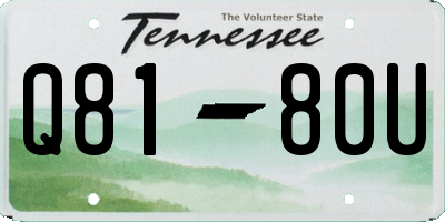 TN license plate Q8180U