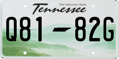 TN license plate Q8182G