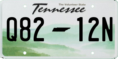 TN license plate Q8212N