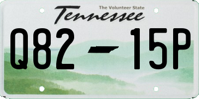 TN license plate Q8215P