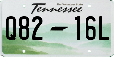 TN license plate Q8216L
