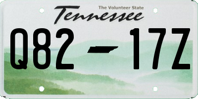 TN license plate Q8217Z