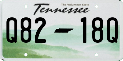 TN license plate Q8218Q