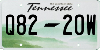 TN license plate Q8220W