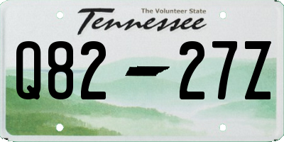 TN license plate Q8227Z
