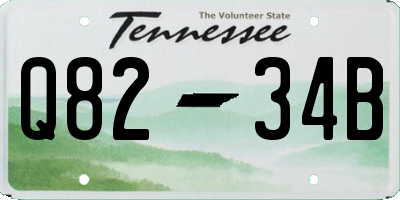 TN license plate Q8234B