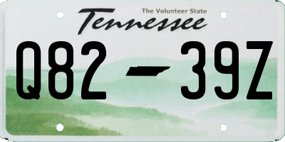 TN license plate Q8239Z