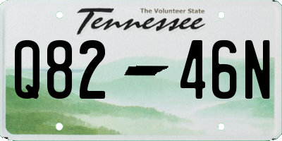 TN license plate Q8246N