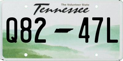 TN license plate Q8247L