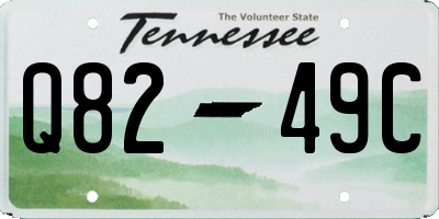 TN license plate Q8249C