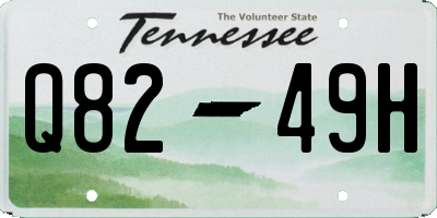 TN license plate Q8249H
