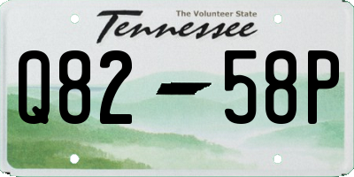TN license plate Q8258P