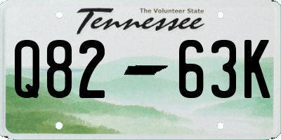 TN license plate Q8263K