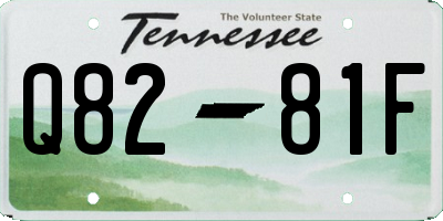 TN license plate Q8281F