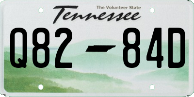 TN license plate Q8284D