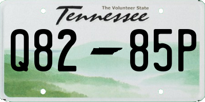 TN license plate Q8285P