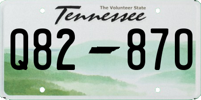 TN license plate Q8287O