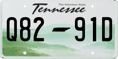TN license plate Q8291D