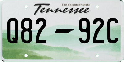 TN license plate Q8292C