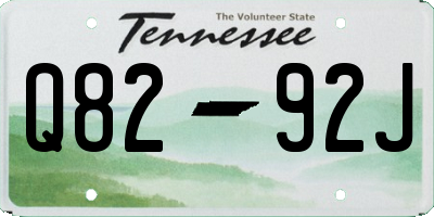 TN license plate Q8292J