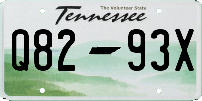 TN license plate Q8293X