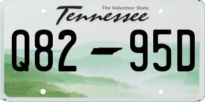 TN license plate Q8295D