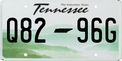 TN license plate Q8296G