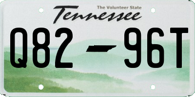 TN license plate Q8296T
