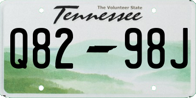 TN license plate Q8298J