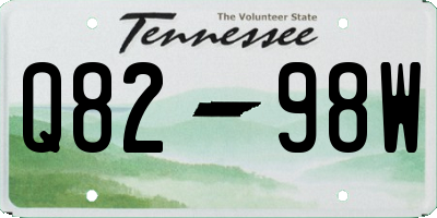 TN license plate Q8298W