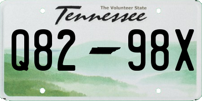 TN license plate Q8298X