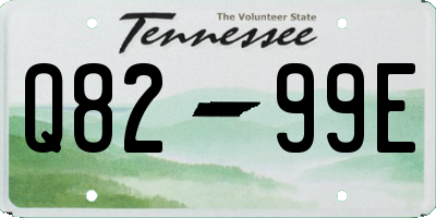 TN license plate Q8299E