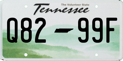 TN license plate Q8299F