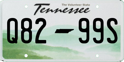 TN license plate Q8299S