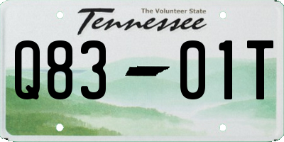 TN license plate Q8301T