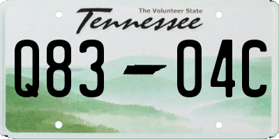 TN license plate Q8304C
