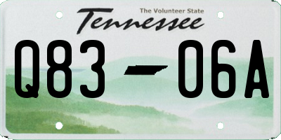 TN license plate Q8306A