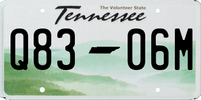 TN license plate Q8306M
