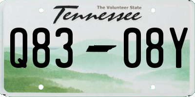 TN license plate Q8308Y