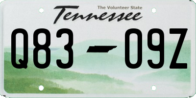TN license plate Q8309Z